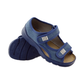 Chlapecké sandály s tuřínem Befado 113x010 námořnická modrá modrý 3