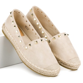Seastar Semišové espadrilky s cvočky hnědý 2