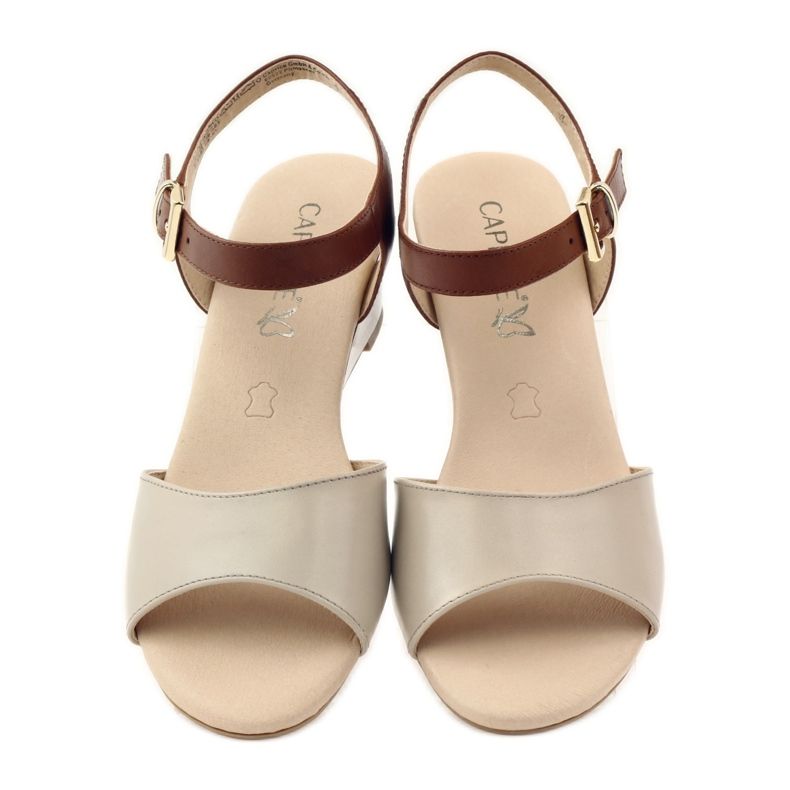 Dámské boty Caprice kožené sandály 28213 hnědý 4