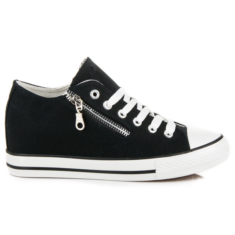 Kayla Tenisky na klínku se zavazováním černá 2 Kayla Tenisky na klínku se zavazováním černá 2