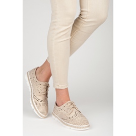 Kylie Prolamované espadrilky béžový 2 Kylie Prolamované espadrilky béžový 2