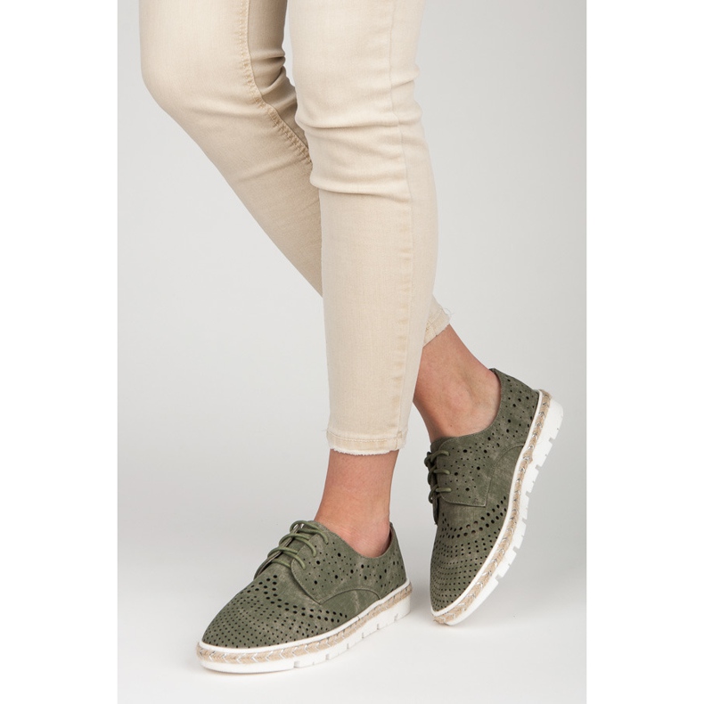 Kylie Prolamované espadrilky zelený 2