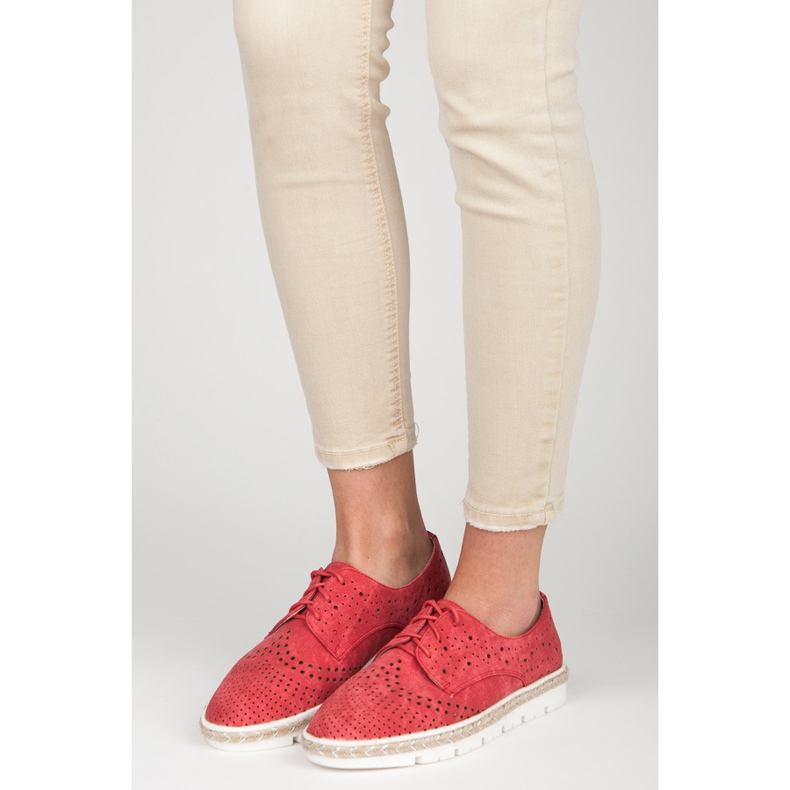 Kylie Prolamované espadrilky červený 2