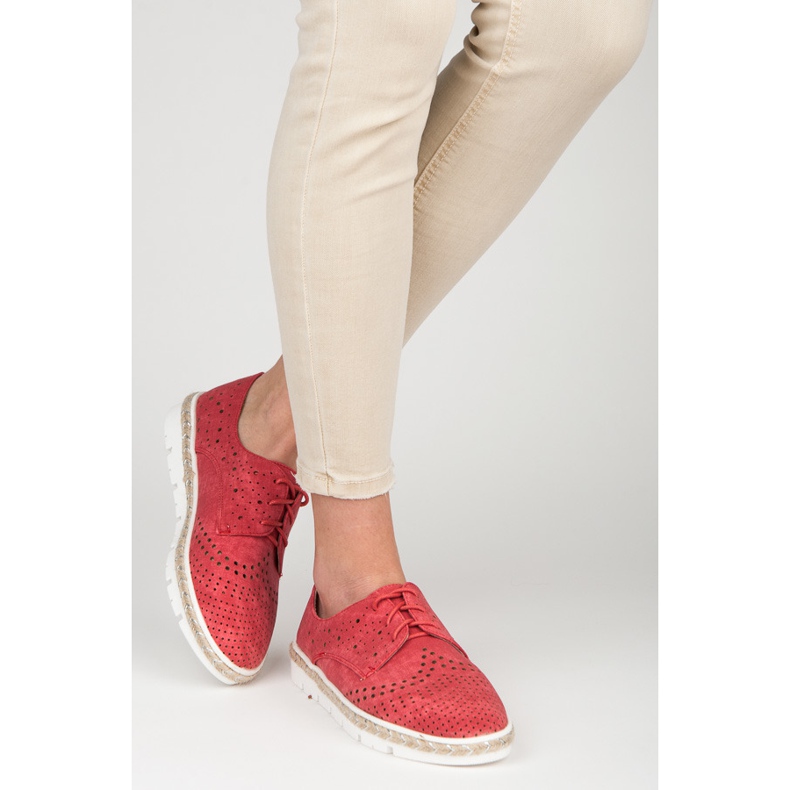 Kylie Prolamované espadrilky červený 1