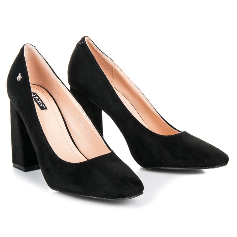 Vices Černé lodičky na sloupku černá 1