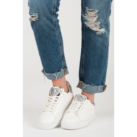 Vices Bílé tenisky se sladkým srdcem bílý šedá 2