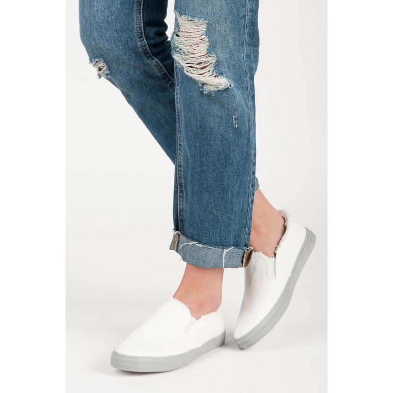 Seastar Bílé slipony bílý 1