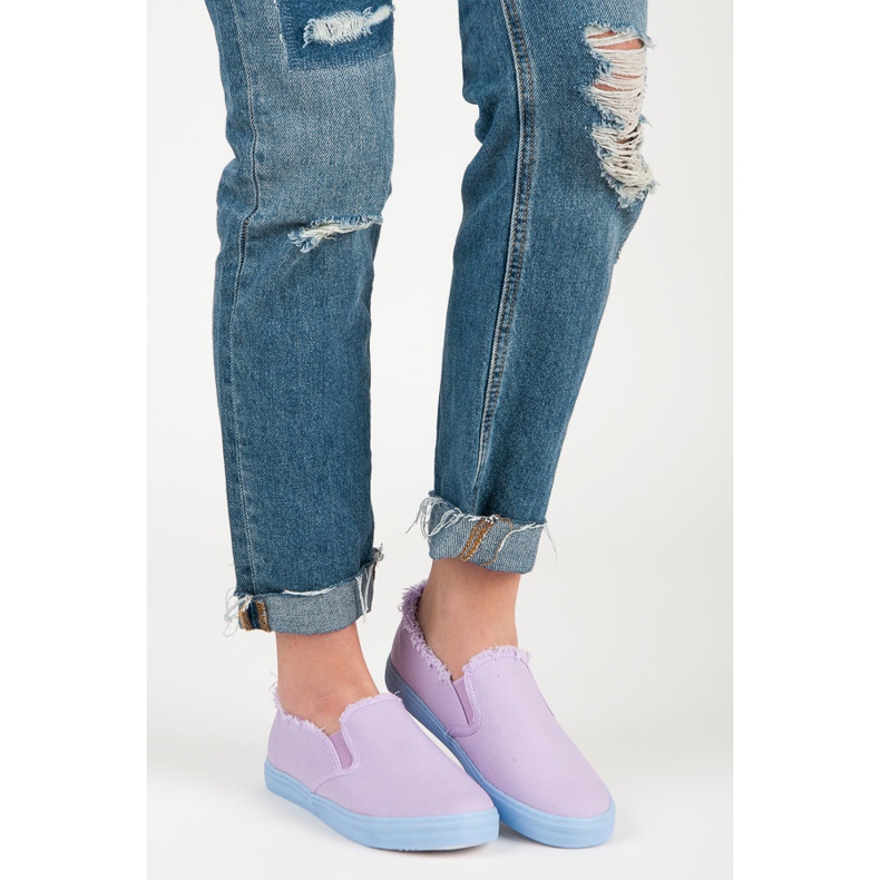 Seastar Fialové slipony fialový 2