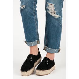 Seastar Prolamované espadrilky na platformě černý 1