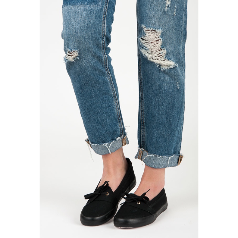 Seastar Černé nazouvací tenisky černý 1