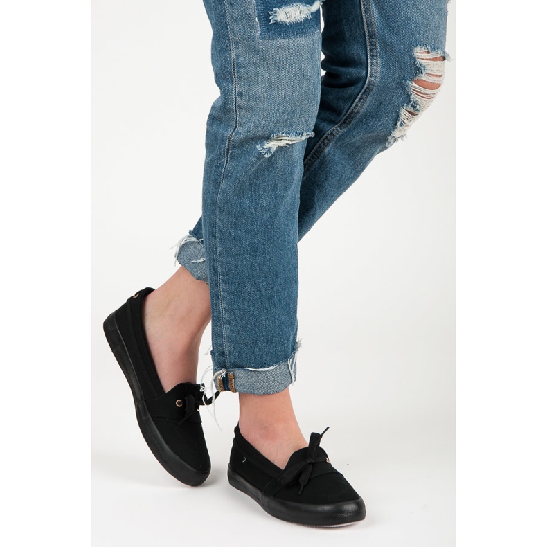 Seastar Černé nazouvací tenisky černý 2