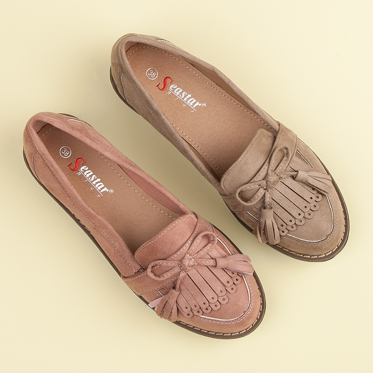 Seastar Mokasíny s třásněmi hnědý 1
