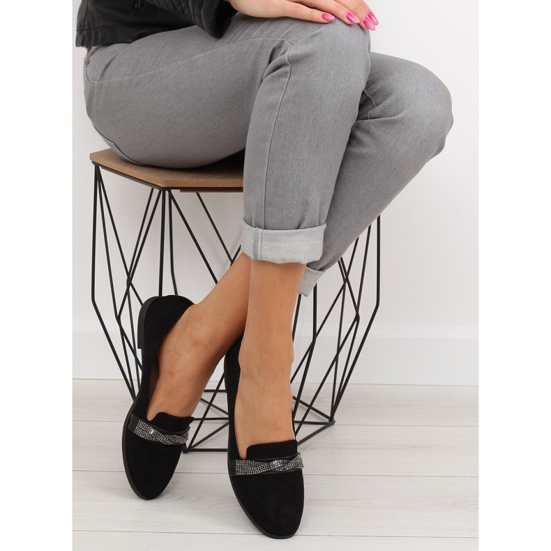 Black Dámské černé mokasíny H8-110 Black černá 2