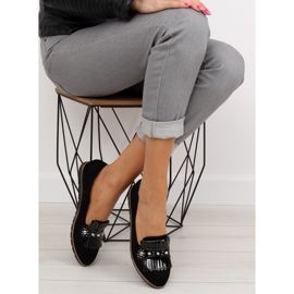 Černé Dámské černé mokasíny DM30P Black černá 2