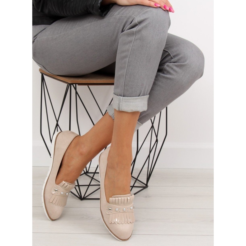 Dámské béžové mokasíny DM30P Beige béžový 2