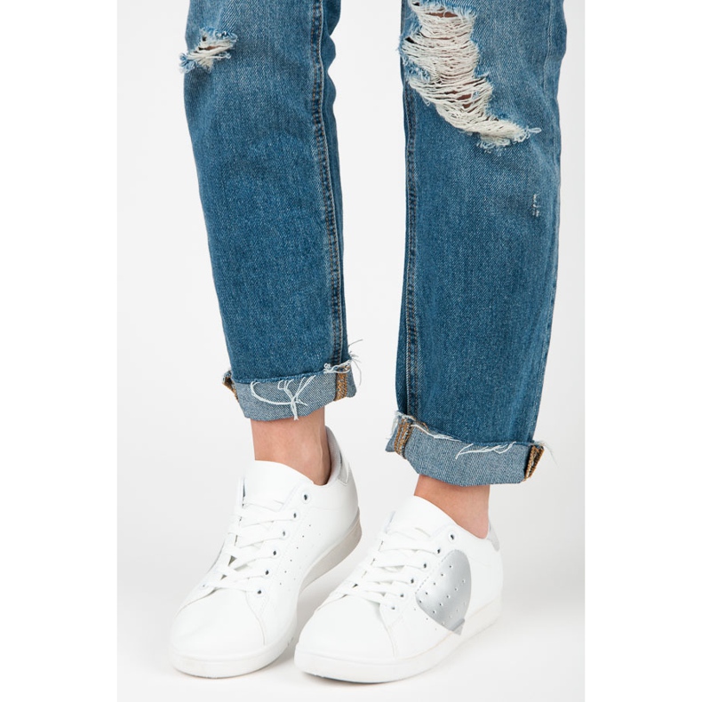 Bílé tenisky se srdíčkem bílý 2