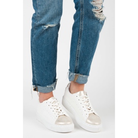 Vázané tenisky s hadím potiskem bílý 1 Vázané tenisky s hadím potiskem bílý 1