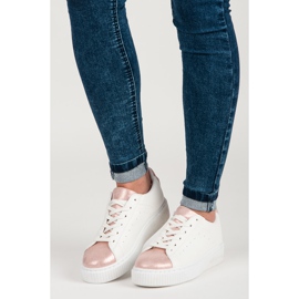 Vázané tenisky s hadím potiskem bílý 2