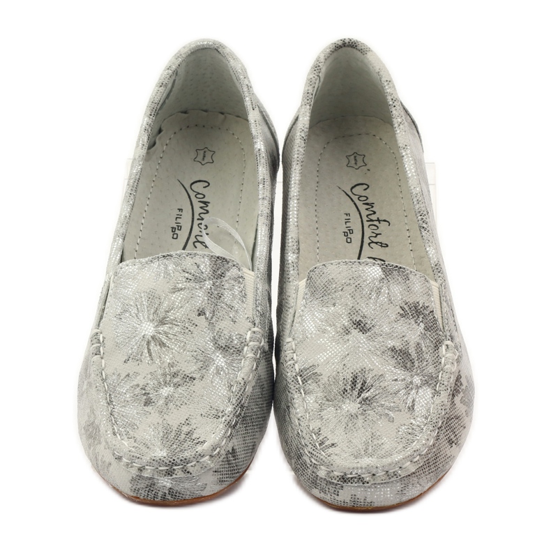 Filippo Šedé mokasíny Lordsy pro ženy F 006 šedá 4