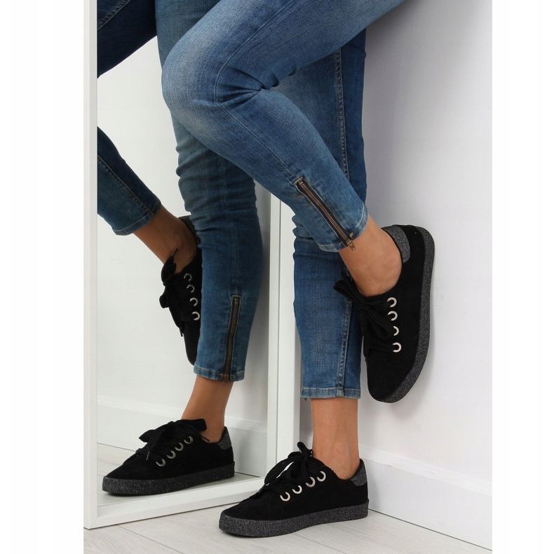 Černé dámské tenisky AK03P Black černý šedá 1
