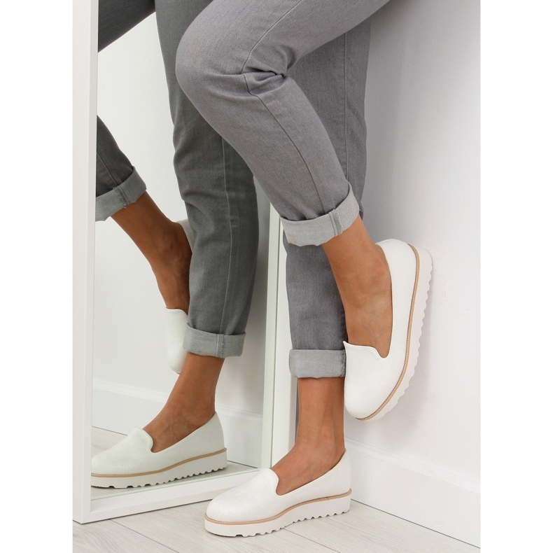 Bílé lordsy mokasíny T309P White bílý 1