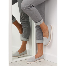 Šedé Mokasíny lordsy T309P Šedé šedá 1