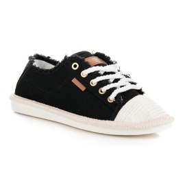 Seastar Šněrovací espadrilky černá 3