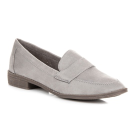 Comer Mokré semišové mokasíny šedá 1