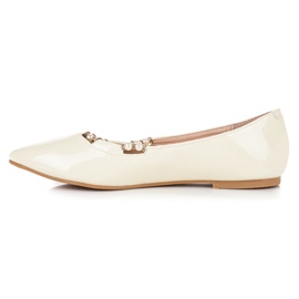 Vices Lakované baleríny ve špičatých svěrákech žlutá 1