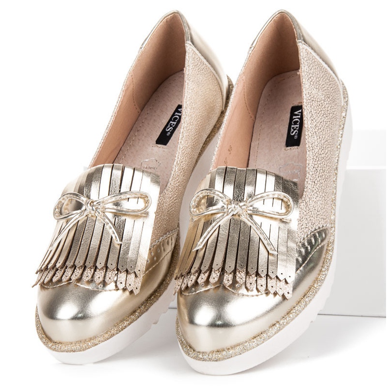 Mokasíny na platformě vices žluť 1