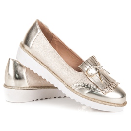 Mokasíny na platformě vices žlutá 2