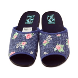 Dámské růžové džínové pantofle Adanex modrý zelená červené 4