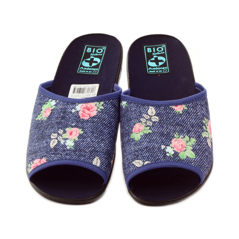 Dámské růžové džínové pantofle Adanex modrý zelená červené 4