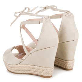 Seastar Vázané espadrilky na klínku hnědý 5