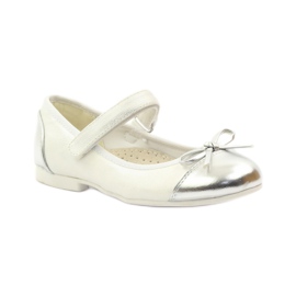 American Club Balerínky na suchý zip lodičky American 14297 šedá bílý 1