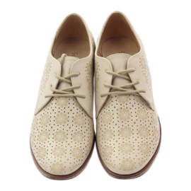 Sergio Leone Dámské boty se stylovými květinami béžový 4