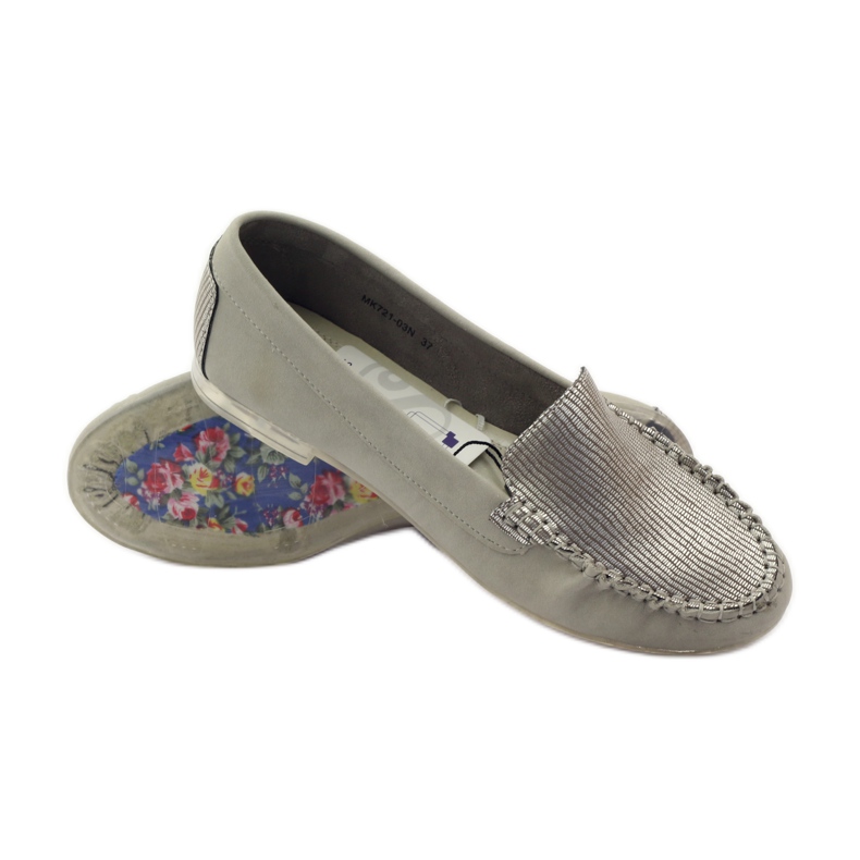 Semišové mokasíny Sergio Leone 721 šedá 3