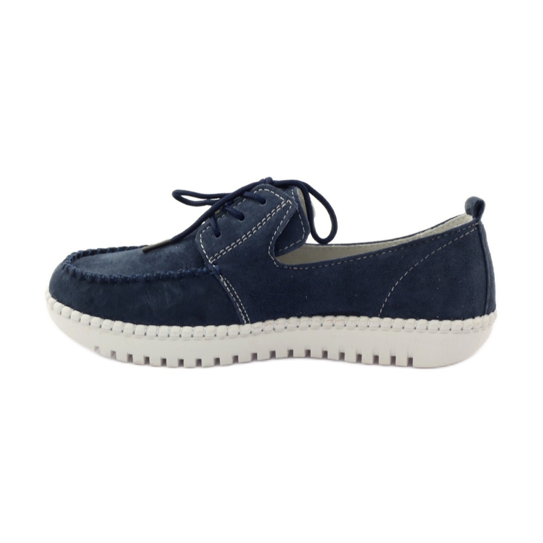 Kožené boty Creepers Filippo 020 námořnická modrá 2