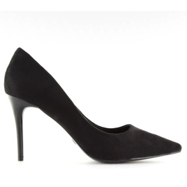 Černé dámské vysoké podpatky GF-JX78 Black černá 2