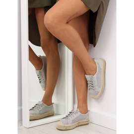 Šedé espadrilky tenisky BB06P Grey šedá 1