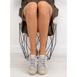 Šedé espadrilky tenisky BB06P Grey šedá 2