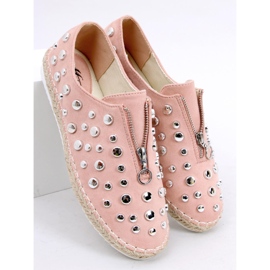 Espadrilky s růžovými cvočky 9039-28 Růžová 1