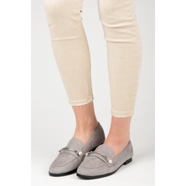 Seastar Mokasíny s perlami šedá 1