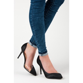 Saténové průhledné špendlíky černý 2