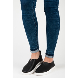 Černé nazouvací tenisky černá 1