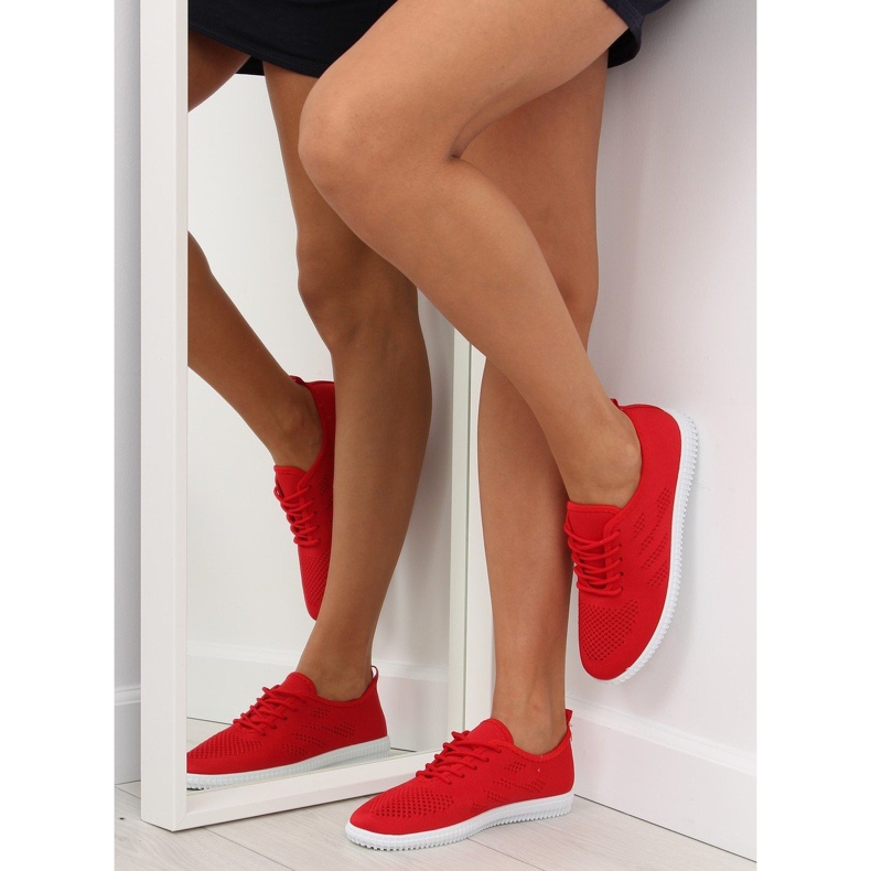 Červené Dámské červené tenisky LA10P Red 1