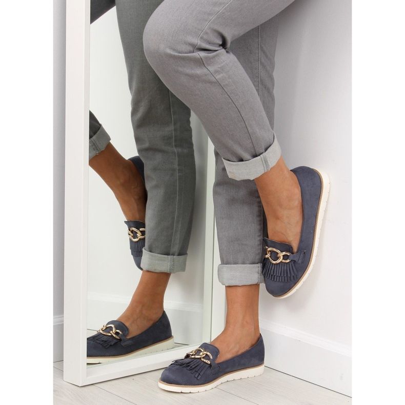 Dámské mokasíny tmavě modrá G237 modrá námořnická modrá 2