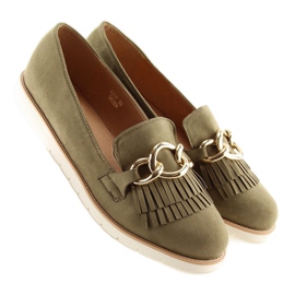 Zelené Dámské mokasíny G237 Zelené zelený 1