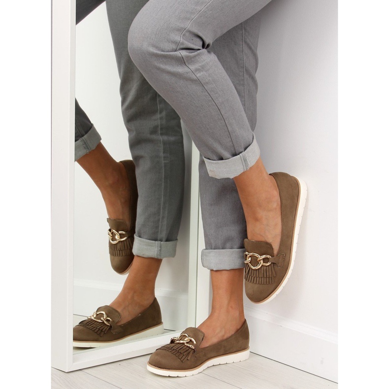 Zelené Dámské mokasíny G237 Zelené zelený 2