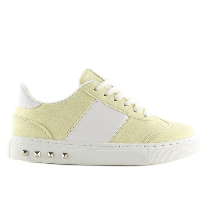 Pastelově žluté dámské tenisky C928-36 Yellow žluť 2